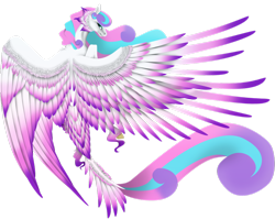 Size: 1024x817 | Tagged: safe, artist:oneiria-fylakas, princess flurry heart, original species, pegasus, pony, colored wings, multicolored wings, older, race swap, simple background, solo, transparent background