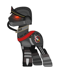 Size: 4272x4952 | Tagged: safe, artist:lcpsycho, absurd resolution, colonel mael radec, helghast, killzone, killzone 2, ponified, simple background, solo, transparent background, vector