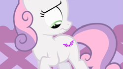 Size: 889x500 | Tagged: safe, derpibooru import, sweetie belle, cutie mark, solo, the legend of zelda