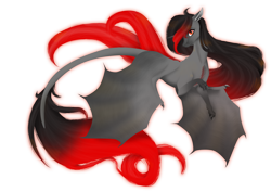 Size: 1024x724 | Tagged: safe, artist:oneiria-fylakas, oc, oc only, alicorn, bat pony, bat pony alicorn, pony, female, mare, simple background, solo, transparent background