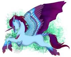 Size: 1024x818 | Tagged: safe, artist:oneiria-fylakas, oc, oc only, alicorn, original species, alicorn oc, colored wings, dayadan, multicolored wings, simple background, solo, tail feathers, transparent background