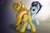 Size: 2500x1640 | Tagged: safe, artist:skipsy, derpibooru import, braeburn, soarin', earth pony, pegasus, pony, featureless crotch, gay, male, plot, raised hoof, raised tail, shipping, signature, soarburn, stallion