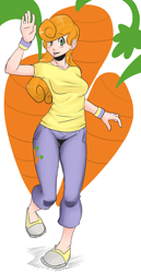 Size: 900x1738 | Tagged: safe, artist:senorcheesemonkey, derpibooru import, carrot top, golden harvest, humanized, solo