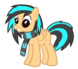 Size: 450x400 | Tagged: safe, artist:lexuzieel, oc, oc only, oc:danny, pegasus, pony, clothes, scarf, solo