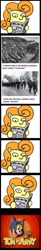 Size: 475x2871 | Tagged: safe, artist:muffinexplosion, derpibooru import, carrot top, golden harvest, earth pony, human, pony, british, exploitable meme, female, frown, german, hoof hold, irl, irl human, meme, newspaper, newspaper meme, simple background, smiling, soldier, tom and jerry, world war ii