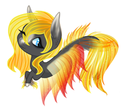 Size: 2905x2480 | Tagged: safe, artist:oneiria-fylakas, oc, oc only, oc:lucifer, seapony (g4), chibi, female, high res, one eye closed, simple background, solo, transparent background, wink