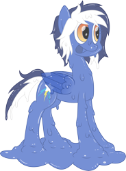 Size: 5340x7269 | Tagged: safe, artist:mysteriouskaos, derpibooru import, oc, oc only, goo, goo pony, original species, absurd resolution, see-through, slime, solo