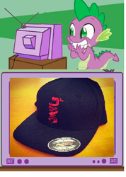 Size: 528x740 | Tagged: safe, derpibooru import, spike, dragon, exploitable meme, godzilla (series), godzilla 2014, hat, meme, obligatory pony, tv meme