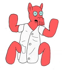 Size: 900x1034 | Tagged: safe, derpibooru import, futurama, ponified, wat, zoidberg