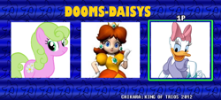 Size: 700x315 | Tagged: safe, derpibooru import, daisy, flower wishes, earth pony, pony, daisy duck, disney, female, king of trios, mare, princess daisy, super mario bros., super mario land, wrestling