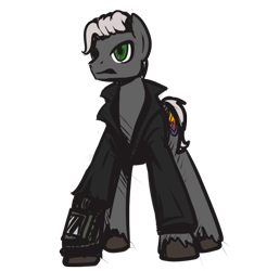 Size: 700x749 | Tagged: safe, artist:inlucidreverie, derpibooru import, oc, oc only, earth pony, pony, fallout equestria, clothes, simple background, solo, transparent background