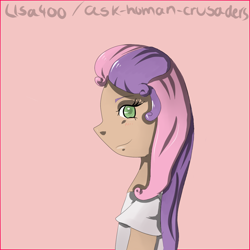 Size: 1200x1200 | Tagged: safe, artist:lisa400, derpibooru import, sweetie belle, anime, humanized, profile, quality, solo