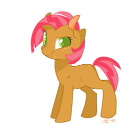 Size: 500x497 | Tagged: safe, artist:laceymod, babs seed, earth pony, pony, female, filly, smiling, solo