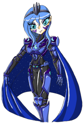 Size: 758x1102 | Tagged: safe, artist:eradose, nightmare moon, humanized, kamen rider, kamen rider kiva