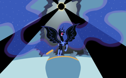 Size: 1440x900 | Tagged: safe, artist:randompinkpie, derpibooru import, nightmare moon, season 4, solo