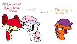 Size: 853x489 | Tagged: source needed, safe, derpibooru import, apple bloom, scootaloo, sweetie belle