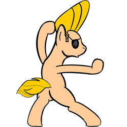 Size: 1000x1000 | Tagged: safe, artist:alkippe, derpibooru import, johnny bravo, parody, ponified