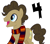 Size: 562x496 | Tagged: safe, artist:fedora, derpibooru import, doctor whooves, archer, clothes, conjurer, detective, doctor who, driver, flutist, fourth doctor, freedom fighter, historian, linguist, martial artist, mechanical engineer, rebel, scarf, scientist, season 18, solo, staff-fighter, striped scarf, swordfighter, tom baker