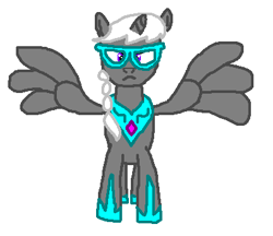 Size: 409x353 | Tagged: safe, silver spoon, alicorn, pony, alicornified, glasses, ms paint, race swap, silvercorn, spoonicus maximus