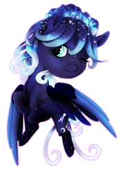 Size: 1799x2480 | Tagged: safe, artist:oneiria-fylakas, oc, oc only, pegasus, pony, chibi, female, mare, one eye closed, simple background, solo, transparent background, wink