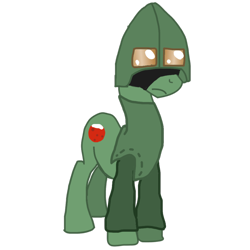 Size: 900x900 | Tagged: safe, derpibooru import, doctor who, ice warrior, ponified, simple background, transparent background