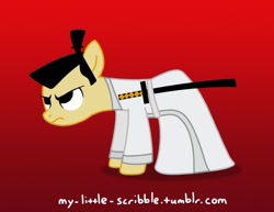 Size: 792x612 | Tagged: safe, artist:scribble, derpibooru import, 30 minute art challenge, ponified, samurai jack