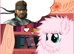 Size: 660x484 | Tagged: safe, artist:bonekaiser, artist:mixermike622, derpibooru import, oc, oc only, oc:fluffle puff, solid snake