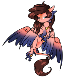 Size: 1024x1221 | Tagged: safe, artist:oneiria-fylakas, oc, oc only, oc:fiden, original species, pony, seraph, chibi, female, graadzem, mare, multiple wings, simple background, solo, transparent background