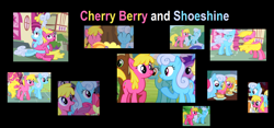 Size: 1620x758 | Tagged: safe, derpibooru import, screencap, cherry berry, linky, shoeshine, compilation, ponies standing next to each other