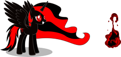 Size: 4234x2000 | Tagged: safe, artist:37517998, derpibooru import, oc, oc only, alicorn, pony, alicorn oc, donut steel, familiar, red and black oc, simple background, solo, transparent background, vector