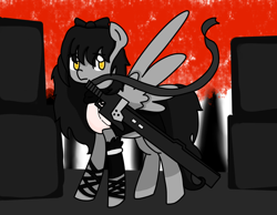 Size: 1014x788 | Tagged: safe, artist:theunluckycat, derpibooru import, blake belladonna, gambol shroud, ponified, rwby, solo