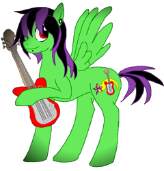 Size: 1779x1850 | Tagged: safe, artist:gerardwei, oc, oc only, pegasus, pony, guitar