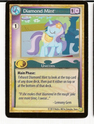 Size: 487x640 | Tagged: safe, derpibooru import, diamond mint, ccg, enterplay, merchandise, mlp trading card game