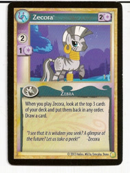 Size: 485x640 | Tagged: safe, derpibooru import, zecora, zebra, ccg, enterplay, merchandise, mlp trading card game