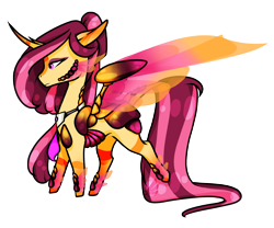 Size: 1920x1600 | Tagged: safe, artist:oneiria-fylakas, oc, oc only, oc:baroda, original species, chibi, female, simple background, solo, transparent background, transparent wings, wings, ytar