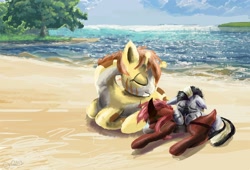 Size: 2000x1360 | Tagged: safe, derpibooru import, zecora, oc, gazelle, giraffe, zebra, askyoungzecora, younger