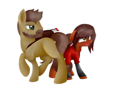 Size: 3000x2350 | Tagged: safe, artist:shyshyoctavia, derpibooru import, ellie, joel, ponified, the last of us