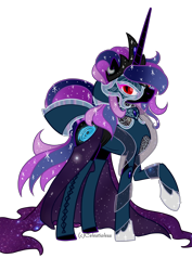 Size: 3508x4961 | Tagged: safe, artist:celestialess, oc, oc only, oc:princess celestialess, alicorn, pony, alicorn oc, clothes, dress, gala dress, solo