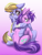 Size: 900x1200 | Tagged: safe, artist:inuhoshi-to-darkpen, derpibooru import, amethyst star, cloud kicker, sparkler, pegasus, pony, unicorn, fanfic:the life and times of a winning pony, bandage, black eye, comforting, duo, ear fluff, fanfic, fanfic art, gradient background, hug, injured, purple background, simple background, sitting, unshorn fetlocks, winningverse