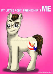 Size: 610x851 | Tagged: safe, artist:koudoawaia, derpibooru import, earth pony, pony, glasses, ponified, stephen colbert