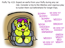 Size: 854x634 | Tagged: safe, artist:mr tiggly the wiggly walnut, derpibooru import, fluffy pony, car ride, fluffy tips, solo