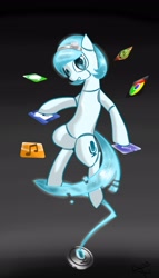 Size: 2048x3584 | Tagged: safe, artist:my-little-veteran, derpibooru import, earth pony, pony, app icon, fruit ninja, google chrome, gradient background, imessage, messenger, ponified, siri, solo