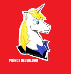 Size: 900x932 | Tagged: safe, artist:proudlyawesome, derpibooru import, prince blueblood, solo, text