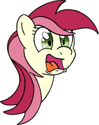 Size: 486x612 | Tagged: safe, artist:alkippe, derpibooru import, roseluck, open mouth, scared, solo