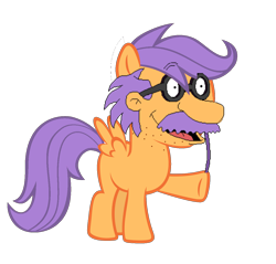 Size: 1256x1200 | Tagged: safe, artist:stratolicious, derpibooru import, scootaloo, crossover, grandpa lou, rugrats, solo