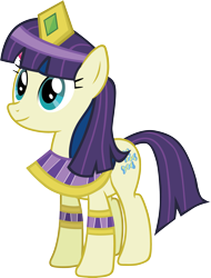 Size: 2391x3151 | Tagged: safe, artist:tourniquetmuffin, derpibooru import, bon bon, sweetie drops, earth pony, pony, alternate hairstyle, cleopatra, clothes, costume, egyptian, female, mare, simple background, solo, transparent background, vector, wig