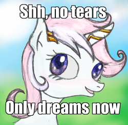 Size: 1038x1015 | Tagged: safe, artist:great-5, derpibooru import, oc, oc only, oc:stargazer, bust, image macro, jimmies, lightmare, no tears, open mouth, portrait, smiling, solo