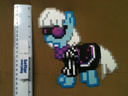 Size: 2048x1536 | Tagged: safe, artist:bunnimunchies, derpibooru import, photo finish, cute, desktop ponies, perler beads, photaww finish, photo, solo