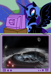 Size: 512x750 | Tagged: safe, nightmare moon, alicorn, pony, exploitable meme, female, horn, iron sky, mare, solo, tv meme