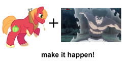 Size: 1082x535 | Tagged: safe, derpibooru import, big macintosh, earth pony, pony, exploitable meme, hunter x hunter, knuckle bine, make it happen, male, meme, stallion